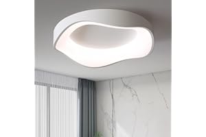 meibeileil Nowoczesna oprawa sufitowa , minimalistyczna lampa sufitowa Led do salonu, 50 cm 3000 K-6500K ochrona oczu, oświetlenie sufitowe do sypialni korytarz pralni, możliwość ściemniania
