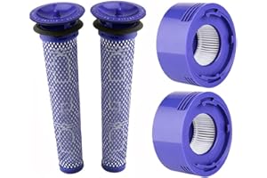 EOHJAR 4 części Zamienne filtry z 3 filtrami wstępnymi i 3 filtrami post-filtrami kompatybilnymi z V6 Absolute, częściami nr DY-96566101 i DY-96747801