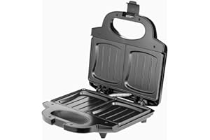 Appareil à sandwichs XXL noir 750W sans BPA panini grill électrique croque-monsieur toast poignée machine à sandwichs cuisine