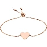 Fossil Bracciale da Donna in Acciaio Inox con Cuore Inciso