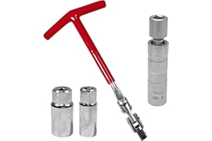 YUANYUU ZüNdkerzenschlüSsel,Universal ZüNdkerzenschlüSsel FüR Auto Und Motorrad ZüNdkerzen Entferner, ZüNdkerzenschlüSsel Satz 16/21mm, Armaturen Werkzeug, SteckschlüSsel, RohrsteckschlüSselsatz