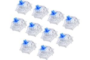 YOSOO HEALTH GEAR 10 Pcs Cherry MX Blue Switch Replacement, Gateron patch switch Blue Switches Mechanical Keyboard Switches Replacement Key Switches 3Pins Keyboard Dedicated Shaft Body for Mechanical Gaming Keyboard