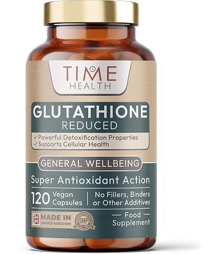 Time Health Glutathione Reduced - 320mg - UK Made - Zero Additives - Vegan