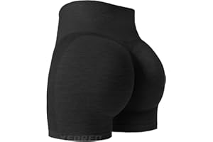 YEOREO Women Gym Short High Waist Tummy Control Scrunch Butt Seamless Workout Butt Lifting 5" Cycling Shorts