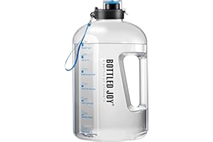 GHONLZIN Bouteille d'eau, 1 Gallon Water Bottle Gourde Sport Gourde Reutilisable sans BPA Anti-Fuite, Bouteille avec Traqueur de Marqueur de Temps pour Sport, Gym, Voyage