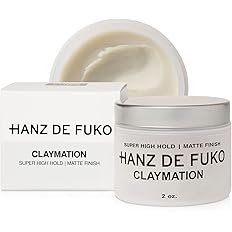 Hanz de Fuko Claymation - Premium Mens Hair Styling Clay with Matte Finish - Cruelty Free - 56g