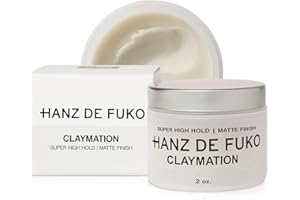 HANZ DE FUKO Claymation | Premium All Natural Clay-Wax Hybrid Styling Product with High Hold Matte Finish | All Hair Types | 56g