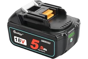 WAITLEY Upgraded 5.0Ah Replacement 18V Battery for Makita, Compatible with Makita 18V Battery Lithium ion BL1850 BL1850B BL1840 BL1840B BL1830 BL1830B BL1815 LXT 18V tools with LED Indicator
