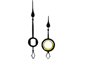 DANS CLOCK SHOP Manecillas de reloj de repuesto compatibles con movimientos alemanes UTS Hermle Kienzle Junghans (25 mm, negro)