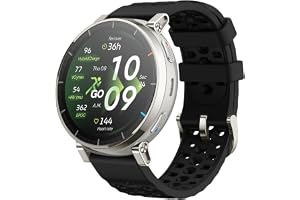Amazfit Active 3 Premium(Smartchoice)GPS Running Smart Watch, 1.32"AMOLED Sapphire Display,12-Day Battery,4GB Storage,Offline Maps, 170+Workout Modes, 5 ATM,Fitness Tracker, Android & iOS, Apex Silver