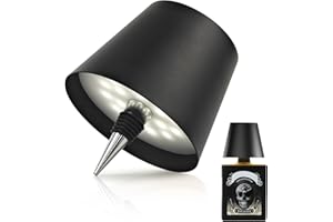 MU LIN Wiederaufladbare Touch-Flaschenlampe, kabellos, dimmbar, 3 LED-Farben, für Wohnzimmer und Restaurant, 4000 mAh