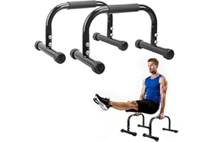KingMile Parallettes Bars, Push Up Bars Strength Training For Handstands, Full Planche & Dips, Calisthenic, [16.6x10x10in] Push Up Stands Handle for Floor Workouts Calisthenics Equipment