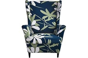 Meigeh Funda para sillón orejero Fundas para sillas de ala elásticas Funda para sillón de alas Impresas