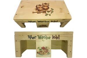 SATOHA Nagerstore Nagerhaus Meerschweinchenhaus Hier Wache Ich mit 2 Eingängen & Holzlasur