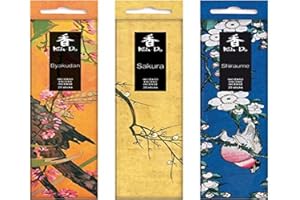 Tierra Zen Set KOH Do Shiraume (Ciruelo, Sakura (Cerezo), Sándalo Blanco Incienso, Talla Única, 3