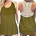 Produktbild MRULIC Damen Sommer Kurzarm T-Shirt V-Ausschnitt mit Schnürung Vorne Oberteil Tops Bluse Shirt (2XL, Z-Z-Gelb)