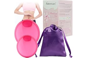 GAROMIA 2pcs Disque Menstruel Réutilisable S+L Coupe Menstruelle Durable et Réutilisable Disque Menstruel en Silicone pour le sport, la natation et l'intimité