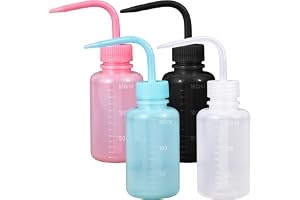 guduling 4 stycken sprayflaskor i plast, klämflaskor med munstycke, 150 ml