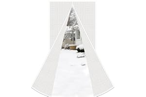 Risareyi Magnetica Tenda Isolante Termico per Porte per Finestre 100x210cm in EVA Traslucido Impermeabile Contro Freddo Antipolvere con Calamita, Chiusura Automatica, Bianco