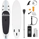 GOPLUS 305 x 76 x 15 cm SUP Paddelboard aufblasbares Surfboard Stand Up Paddel Board Set Surfbrett, mit Pumpe, Paddel und Ruc