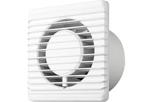 MKK Ventilateur mural Ø 80 mm pour salle de bain, cuisine, petit espace - Blanc standard