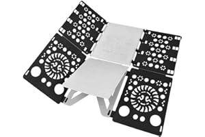 BoxLegend Shirt Faltbrett t Shirt Zusammenlegen t-Shirts Falter Falthilfe einfach und schnell für Kinder Kleidung Wäsche Falten Wäschefalter und Hemdenfalter (Schwarz & Weiß)