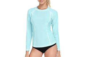 ATTRACO Women Long Sleeve Rash Guard UPF 50+ Rash Vest Quick Dry Athletic Shirts Top