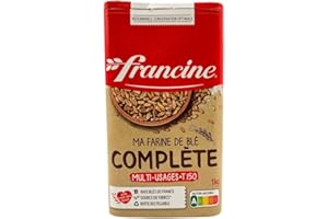 CAROUF Francine - Farine de blé entière T150 - Farine de ble complète - 1 kg