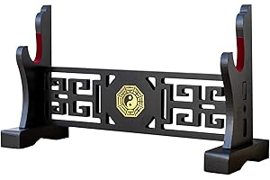 FOXSMZZ Porta spada in velluto giapponese imbottito Katana Stand Samurai Display Rack Support All Tanto Spade (Bagua-1)