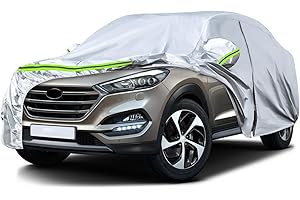 JUDANNA Bâche de voiture, d'extérieur, imperméable, convient pour Hyundai Tucson IX35, 2009-2024, protection contre la pluie, le soleil, la poussière, les UV, argent