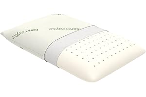 bonmedico Ergonomiczna poduszka podpierająca kark, głowę, ortopedyczna poduszka zapewniająca spokojny sen, poduszka z pianki memory, z nadającą się do prania poszewką, Supreme, 12 cm