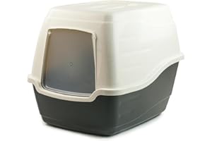 KCT Enclosed Hooded Large Cat Litter Box/Tray/Pet Loo - Black