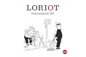 Loriot Postkartenkalender 2025: Humorvoller Kalender zum Aufstellen und Aufhängen. Kultiger Postkarten-Kalender. Kleiner Kalender mit 12 witzigen Postkarten. (Postkartenkalender Heye)