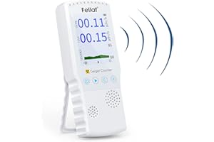 Compteur geiger, FELLAT Radioactivité Dosimetre Détecteur de rayonnement nucléaire,Testeur de rayons X Beta Gamma avec écran LCD, Portable Haute Sensibilité Précision