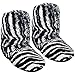 Produktbild Thermo Sox Original aufheizbare Körnerpantoffel in Sockenhöhe Wärmehausschuhe Supersoft - Zebra/Gr.M 36-40