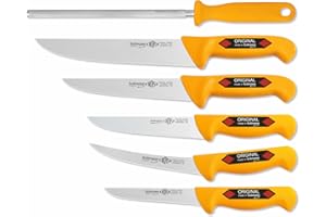 Eikaso® Solingen® 3381 - Cuchillo para deshuesar (6 piezas), color amarillo