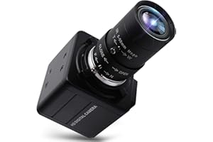 Svpro Cámara USB de 5 MP con objetivo zoom, 5-50 mm, 10 x zoom óptico, webcam HD, enfoque manual, mini cámara 2592 x 1944 con sensor Aptina MI5100, cámara de ordenador USB 2.0 para Windows MAC Linux