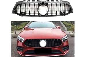 BYBAGS W177 GT Griglia nera per Mercedes Benz Classe A Griglia Paraurti Anteriore A180 A200 A250 A45 2018-2022 senza emblema