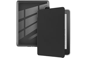 YOUNGME Case for 6" Kindle Paperwhite (10th Generation-2018 Release), Ultra Clear Soft Flexible Transparent TPU Back Cover with Auto Sleep/Wake for Kindle Paperwhite (MODEL NO. PQ94WIF), Black