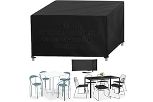 AKOLAFE Pokrowiec na meble ogrodowe, odporny na warunki atmosferyczne, wodoszczelny, 90 x 90 x 90 cm, odporny na warunki atmosferyczne, czarny Oxford 420D, pokrowiec na stół ogrodowy, pokrowiec