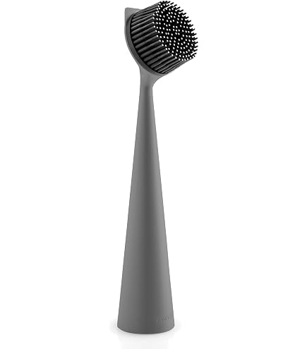 EVA SOLO Spülbürste Marble Grey – Mit Schabkante, Austauschbarem Kopf, Hygienisches Design