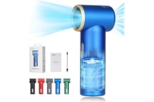 Kica Jetfan Mini Ventilatore Portatile,Ventilatore da Tavolo Silenzioso Ricaricabile Tramite USB,Ventilatore 3000mAh batteria[14ore di lavoro],Velocità regolabile liberamente,Scocca in metallo,Blu