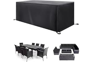 KADING Funda para Muebles de jardín, 140x40x30cm/LxWxH Funda para Mesa de jardín al Aire Libre, Fundas Impermeables para Muebles de jardín Fundas Impermeables para Muebles de jardín Anti-UV