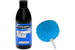 Lux Metal - Alluminium Polish Lucidante per Alluminio 250 Gr Pasta abrasiva lucidatura superfici in alluminio elimina graffi auto carrozzeria moto barca cerchi bici (Polish + Sfera)