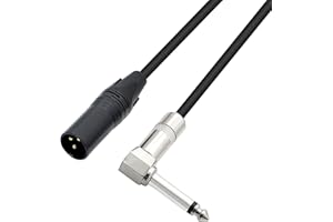PNGKNYOCN Kąt prosty 6,35 mm kabel 3-pinowy mono na XLR, 90 stopni 1/4 męski do XLR męski kabel do gniazda dźwiękowego, mikrofonu, wzmacniacza zasilania itp. (50 cm)