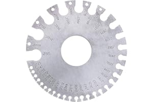 ChgImposs Round Wire Gauge, Stainless Steel Wire Thickness Measurer Tester Ruler Diameter Tool - Metric/Imperial