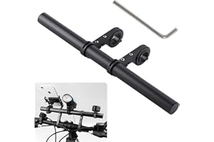 LINGJIA Guidon Vtt, Prolongateur Velo, Extension de Vélo, 30cm Accessoires de Vélo, Extension de Levier pe, pour Lampe de Poche, Téléphone Portable, Appareil Photo