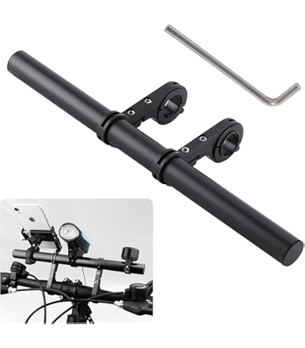 Prolunga Manubrio MTB In Alluminio Da 30cm - Supporto Universale Per Torcia, Telefono E Action Cam - Foto 9