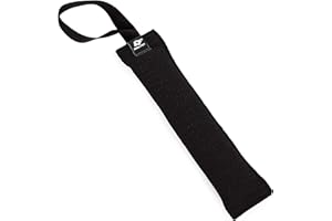 Bull Fit Baumwolle-Nylon Beisswurst für Hunde, 30 cm mit Handschlaufe - Sehr robustes Hundespielzeug für Training IGP IPO Schutzhund, Hundesport, Tauziehen und Zerrspiele mit Hund (Schwarz)