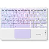 Microcase Touchpad RGB Tablet ve Telefonlar i&ccedil;in T&uuml;rk&ccedil;e Bluetooth Klavye MOR - AL5890